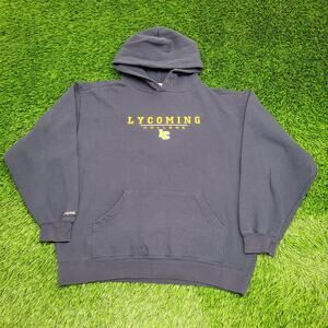 Lycoming-College Cropped Hoodie L/XL 24x25 Embroidered Baggy